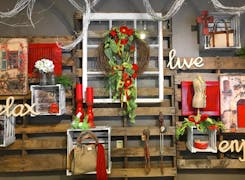 Our DIY décor department includes artwork, candles and fresh floral arrangements